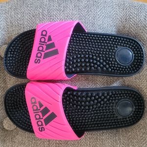 Adidas Florescent Pink Slides Size Women's 6